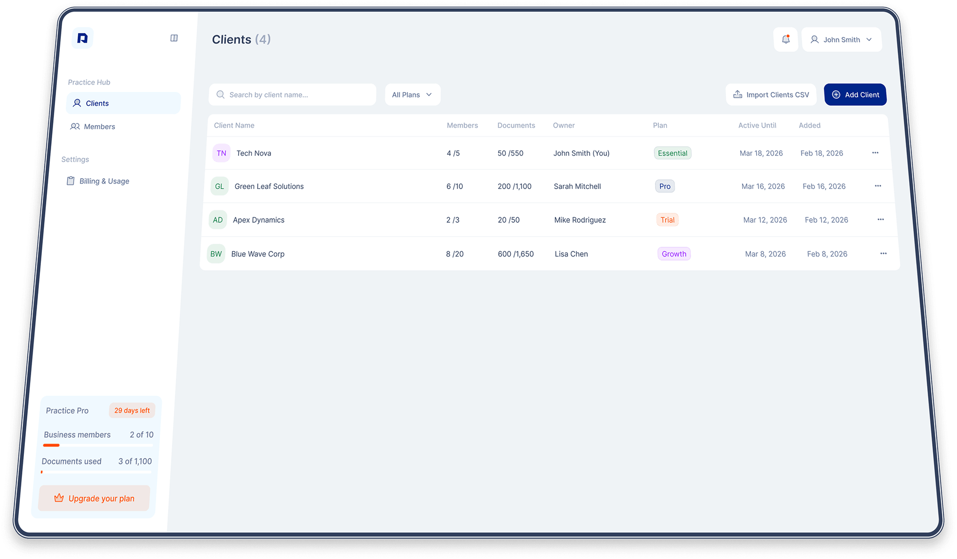 Receiptflow dashboard and mobile app performing automated receipt data extraction and receipt management